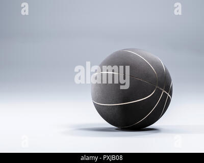 Schwarz Metallic Basketball close-up in Studio Hintergrund Stockfoto