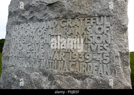 Saint-Valery-en-Caux, 51st Highland Division Memorial WW II, Seine-Maritime, Normandie, Frankreich, Europa Stockfoto