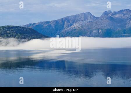 Ruhiges Wasser im Glacier Bay National Park Stockfoto