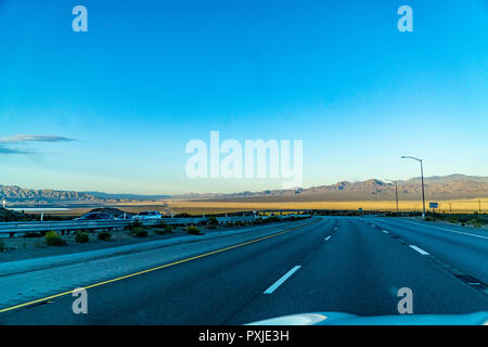 Ivanpah, Solarenergie, Facility, mipton, Kalifornien, USA, Primm, Nevada, Grenze, Stockfoto