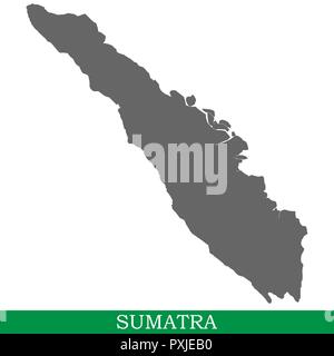 Hohe Qualität Karte von Sumatra ist die Insel von Indonesien Stock Vektor