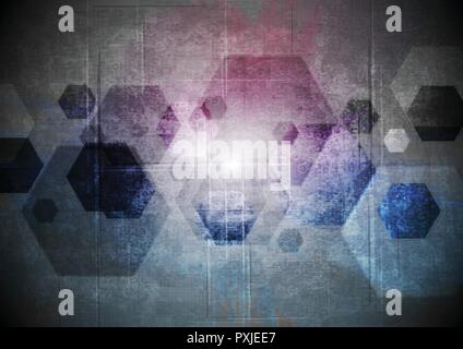 Abstract grunge geometrischer Vektor tech Hintergrund Stock Vektor