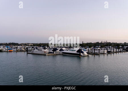 Auckland, Neuseeland. Bootsliegeplätze Stockfoto