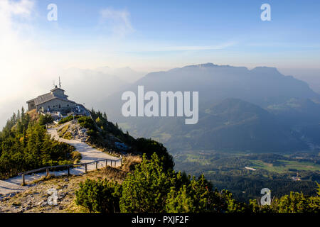 Kehlsteinhaus am Kehlstein, Untersberg, Berchtesgadener Alpen, Nationalpark Berchtesgaden, Schönau am Königssee Stockfoto