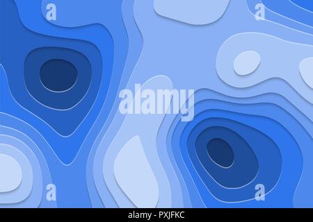 Geometrische Papier Hintergrund, Topographie Karte cpncept. Vector Illustration Stock Vektor