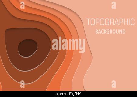 Geometrische Papier Hintergrund, Topographie Karte cpncept. Vector Illustration Stock Vektor