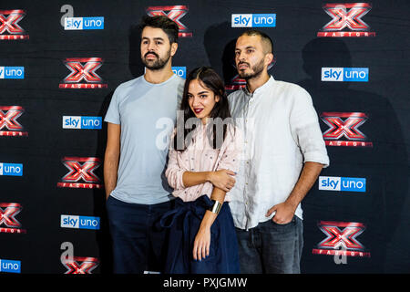 Mailand, Italien. 22. Oktober, 2018. X-Factor 12 Live Photo call, Mailand, Italien Credit: Valeria Portinari/Alamy leben Nachrichten Stockfoto