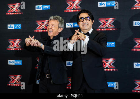 Mailand, Italien. 22. Oktober, 2018. X-Factor 12 Live Photo call, Mailand, Italien Credit: Valeria Portinari/Alamy leben Nachrichten Stockfoto