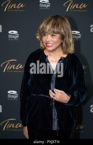 Hamburg, Deutschland. 23 Okt, 2018. Die Sängerin Tina Turner ist ein Foto schießen. Im März 2019 "Tina Turner Tina - Das Musical" wird seine deutsche Erstaufführung im Operettenhaus an der Reeperbahn feiern. Credit: Christian Charisius/dpa/Alamy leben Nachrichten Stockfoto