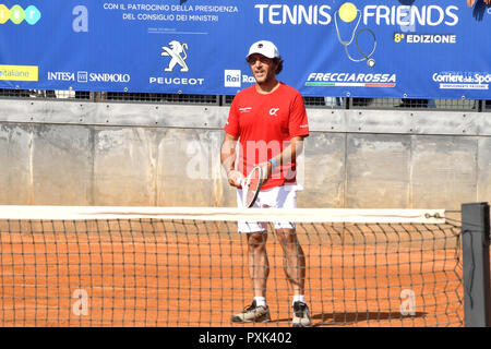Rom, Italien, 14. Oktober 2018 - Foro Italico - Tennis und Freunde 8° edition Max Gazzè Credit: Giuseppe Andidero/Alamy Stock Foto Stockfoto