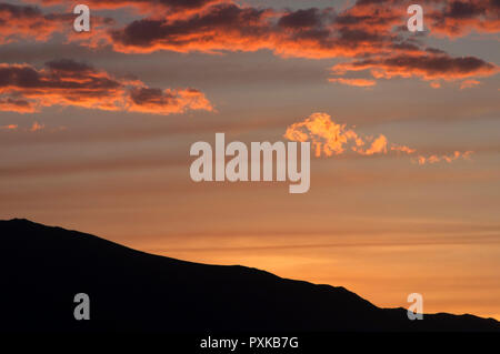 Sommer Sonnenuntergang, Galuut, Bayankhongor, Mongolei Stockfoto