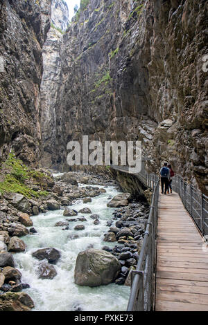 Glacier Canyon in Grindelwald Stockfoto