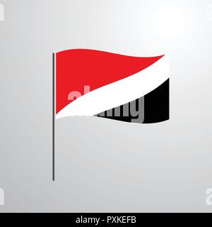 Fürstentum Sealand wehende Flagge Stock Vektor