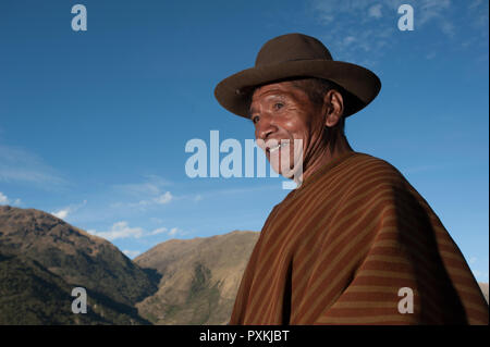 Auf der Strecke des Qhapaq ñan - (Inca Trail), dass Lares erreicht die Amazon Stockfoto