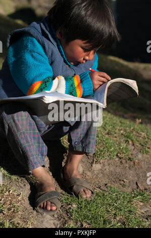 Auf der Strecke des Qhapaq ñan - (Inca Trail), dass Lares erreicht die Amazon Stockfoto