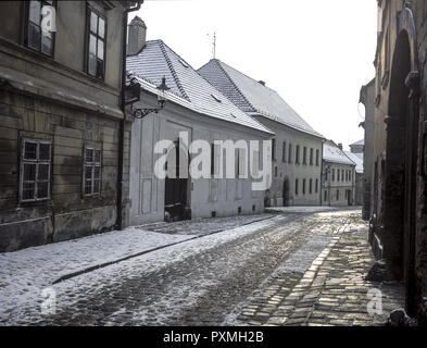 Die Slowakei, Winter, Slowakei, Slowakei, Bratislava, Altstadt, Gasse, Europa, Mitteleuropa,, Slowakische Republik, Slovensk, Republika, Westslowakei, Pre Stockfoto