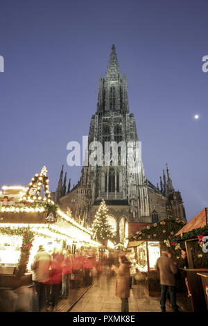 Weihnachtsmarkt, Weihnachtsmarkt in Ulm, Deutschland Stockfoto