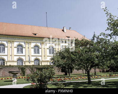 Deutschland, Oberbayern, Dachau, Schlosspark, Europa, Bayern, Schloss, Schlossgebaeude, Park, Garten, Schlossgarten, Baum, Baeume, Aussen, Sommerresid Stockfoto