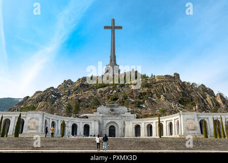 Tal der Gefallenen Basilika, in der Sierra de Guadarrama, in der Nähe von Madrid, Spanien Stockfoto