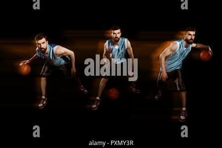 Spieler dribbeln ein Basketball Stockfoto
