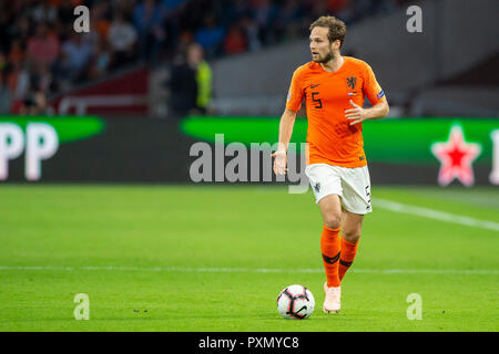 13-10-2018: Fußball: Nederland v Deutschland: Amsterdam UEFA Nationen Liga 2019 Daley Blind der Niederlande Stockfoto