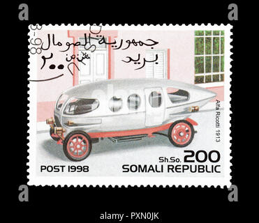 Storniert Briefmarke von Somalia gedruckt, zeigt, dass Alfa ricotti von 1913, ca. 1998. Stockfoto