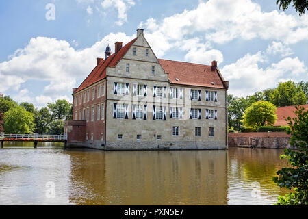 Burg Hülshoff, Havixbeck, Wasserburg, Nordrhein-Westfalen, Deutschland; Europa Stockfoto