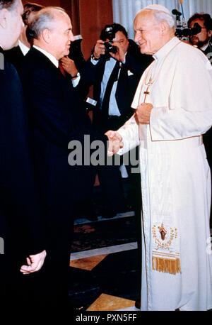 Gorbatschow, Papst Johannes Paul II. Stockfoto