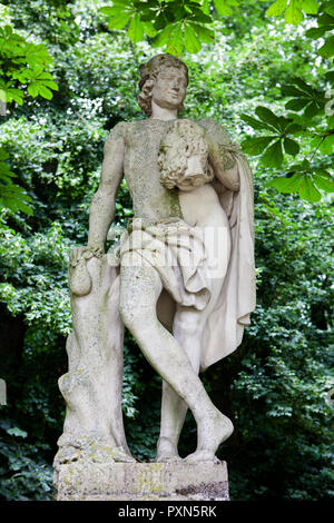 Skulptur von Quecksilber in Nordkirchen Wasserschloss Palace, Deutschland Stockfoto