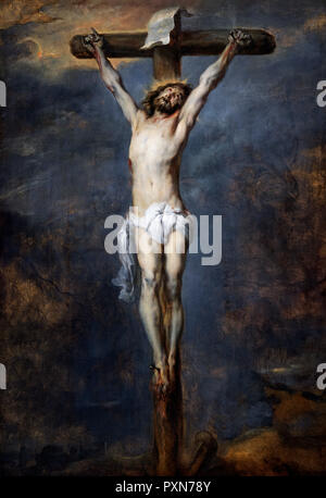 Christus am Kreuz von Sir Anthony Van Dyck (1599-1641), Öl auf Leinwand, 1627 Stockfoto