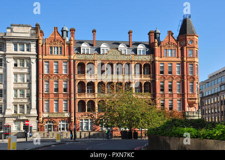 Erhaltene Gebäude, ehemals königlichen Waterloo Krankenhaus für Kinder und Frauen, Waterloo Bridge Road, London, England, Großbritannien Stockfoto