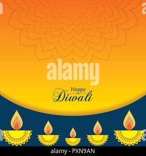 Plakat für Happy Diwali mit schönen Design Illustration Vektor Stock Vektor