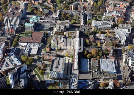 Luftaufnahme von der Universität Leeds, West Yorkshire, UK Stockfoto