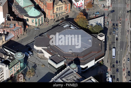 Luftaufnahme des Crucible Theatre in Sheffield Stockfoto