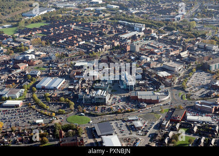 Luftbild von St Helens Town Center Stockfoto