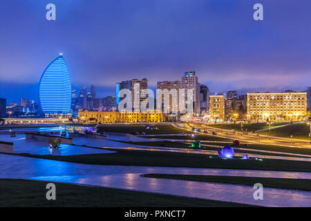 Aserbaidschan, Baku, das Trump Hotel und Tower Stockfoto