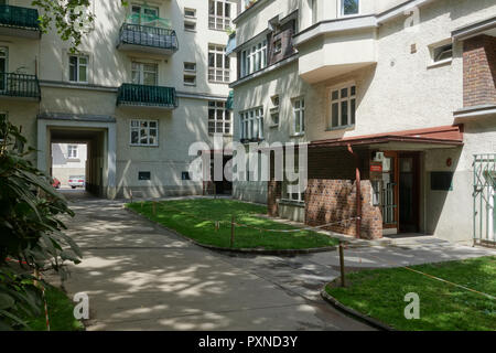 Wien, Gemeindebau des "Roten Wien" - Wien, Rat Tenement Blocks, 'roten Wien', quellenstraße 24 A, Anton Jolly 1929 Stockfoto
