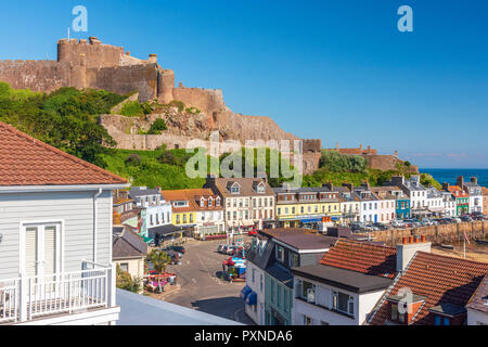 Grossbritannien, Kanalinseln, Gorey, Mont Orgueil Castle oder Gorey Castle Stockfoto