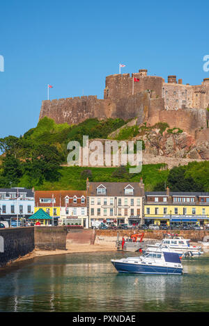 Grossbritannien, Kanalinseln, Gorey, Mont Orgueil Castle oder Gorey Castle Stockfoto