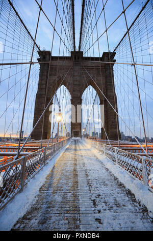Usa, New York City, Brooklyn Brooklyn Bridge Stockfoto
