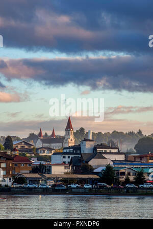 Puerto Varas Skyline, Llanquihue Provinz, Los Lagos Region, Chile Stockfoto