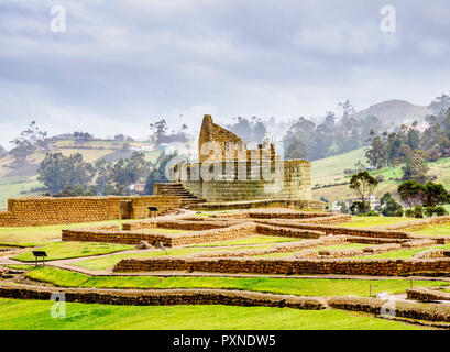 Tempel der Sonne, Ingapirca Ruinen von Ingapirca, Canar Provinz, Ecuador Stockfoto