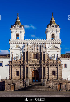 St. Franziskus Kirche und Kloster, Plaza San Francisco, Altstadt, Quito, Provinz Pichincha, Ecuador Stockfoto