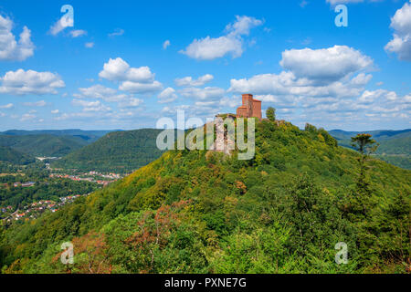 Burg Trifels, Annweiler, Wasgau, Pfälzer Wald, Rheinland-Pfalz, Deutschland Stockfoto