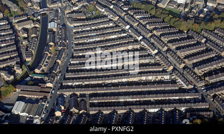 Luftaufnahme von zurück in Lancashire, England zurück Stockfoto