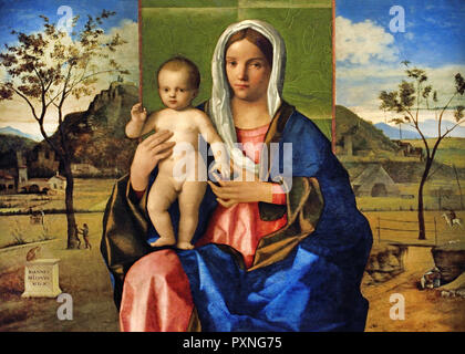 Madonna und Kind 1510 Giovanni Bellini 1435-1516 aus dem 16. Jahrhundert, Italien, Italienisch. Stockfoto