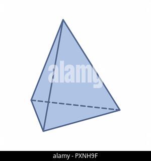 Die Abbildung eines isolierten dreieckige Pyramide auf weißem Hintergrund Stock Vektor