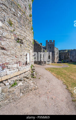 Burg Chepstow, Monmouthshire, Wales, Vereinigtes Königreich, Europa Stockfoto