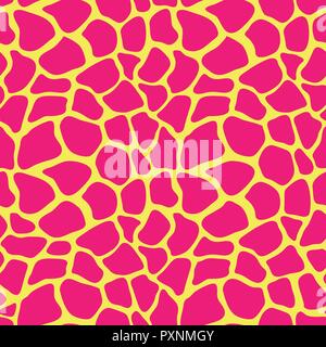 Abstrakte farbenfrohe Animal-print. Die nahtlose Vektor Muster mit Giraffen Flecken. Textile wiederholen Fell Hintergrund. Stock Vektor
