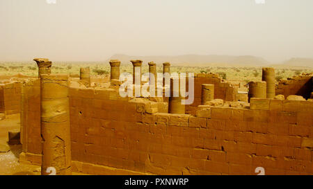 Panorama von Musawwarat es Sufra - Ruinen von Meroe, Sudan Stockfoto